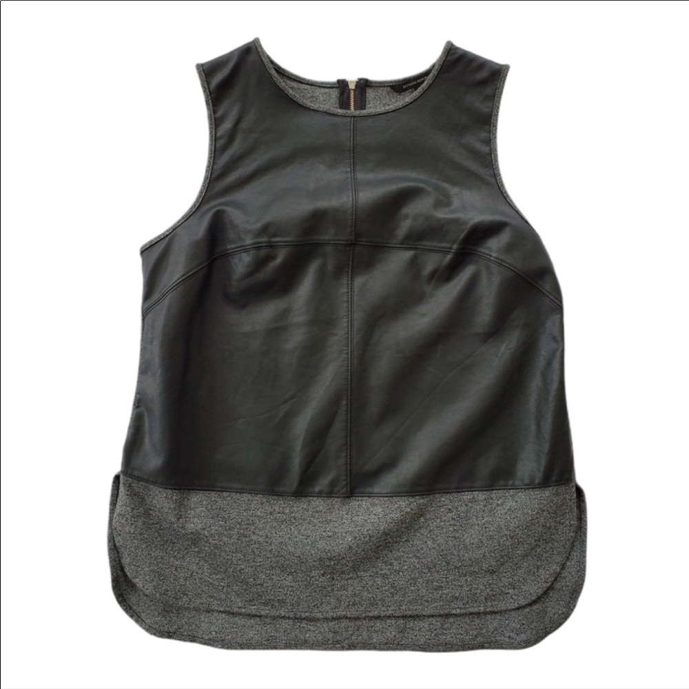Banana Republic Black Synethic Leather Tank Sz S